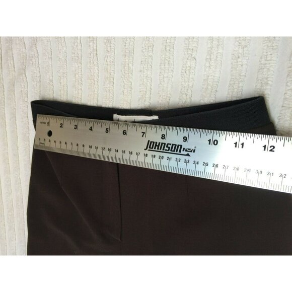 Debra C Beverly Hills Womens High Rise Wool Blend Pants Size 40 Brown Italy Made - Picture 6 of 10